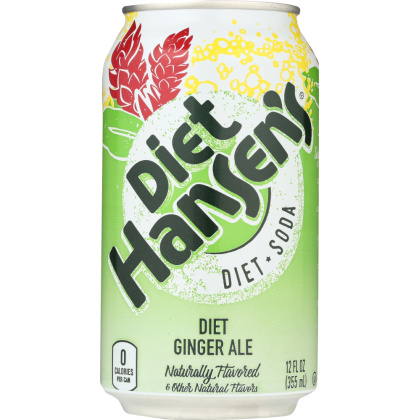 HANSEN: Diet Soda Ginger Ale 6-12oz, 72 oz