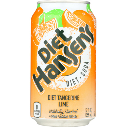 HANSEN: Diet Soda Tangerine Lime 6-12oz, 72 oz