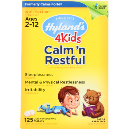 HYLAND\'S: 4 Kids Calm \'N Restful, 125 Quick Dissolving tablets