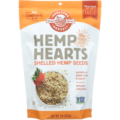 MANITOBA HARVEST: Hemp Hearts Natural Raw Shelled Hemp Seed, 16 oz