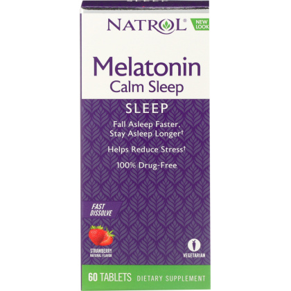 NATROL: Advanced Melatonin Calm Sleep Fast Dissolve Strawberry Flavor, 60 tablets