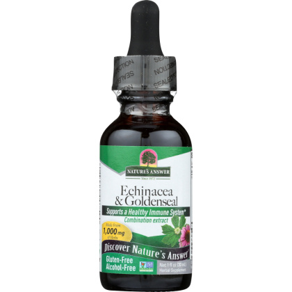 NATURE\'S ANSWER: Echinacea & Goldenseal Alcohol-Free 1,000 mg, 1 oz