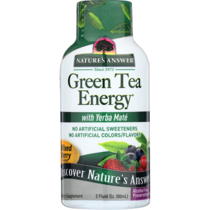 NATURE\'S ANSWER: Green Tea Energy with Yerba Mate Mixed Berry Flavor, 2 Oz