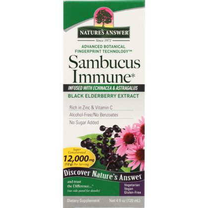 NATURE\'S ANSWER: Sambucus Immune Black Elder Berry 5000 mg, 4 oz