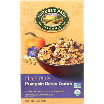 NATURE\'S PATH: Flax Plus Pumpkin Raisin Crunch Cereal, 12.35 oz