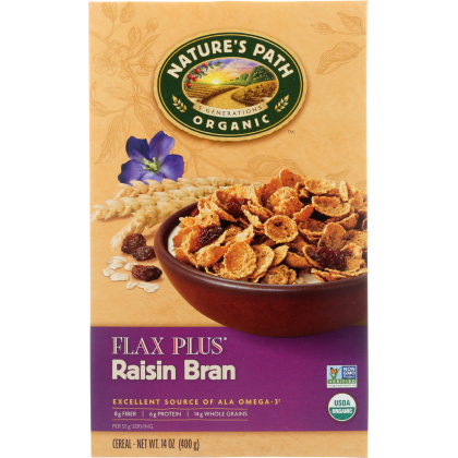 NATURE\'S PATH: Organic Flax Plus Cereal Raisin Bran, 14 oz