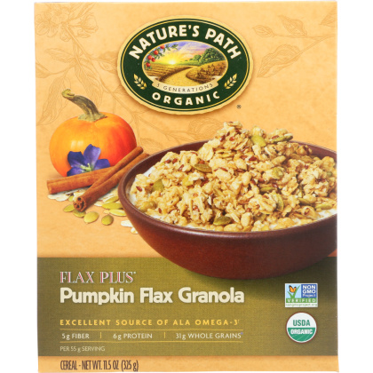 NATURE\'S PATH: Organic Flax Plus Pumpkin Flax Granola Cereal, 11.5 oz