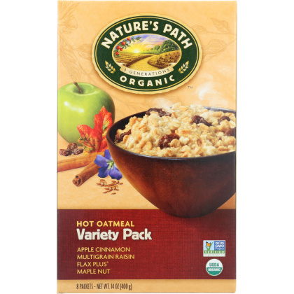 NATURE\'S PATH: Organic Instant Hot Oatmeal Variety Pack 8 Count, 14 oz