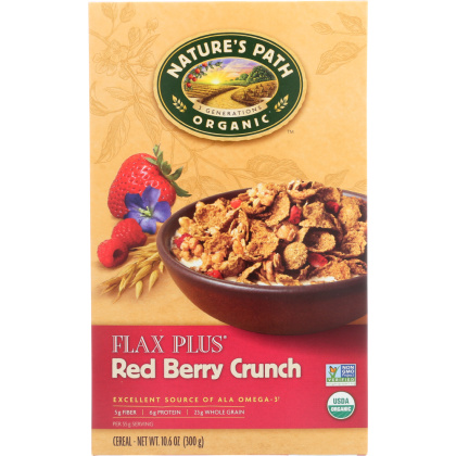 NATURES PATH: Organic Flax Plus Red Berry Crunch Cereal, 10.6 oz