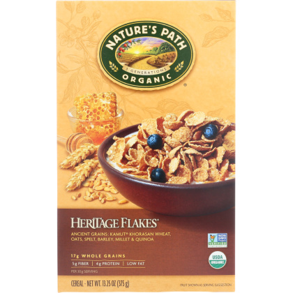 NATURES PATH: Organic Heritage Flakes Cereal Whole Grain, 13.25 oz