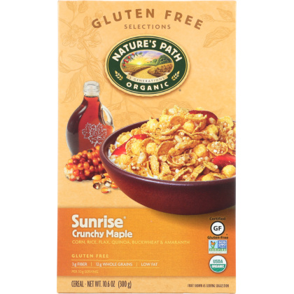 NATURES PATH: Organic Sunrise Cereal Gluten Free Crunchy Maple, 10.6 oz