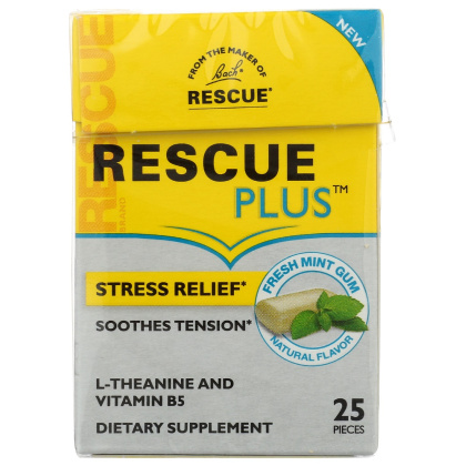 NELSON BACH: Rescue Plus Fresh Mint Gum Natural Flavor, 25 pc