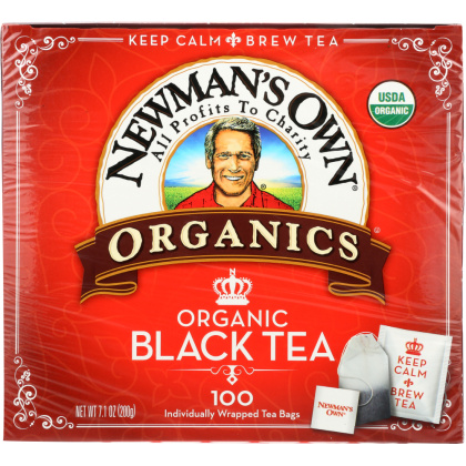 NEWMAN\'S OWN ORGANICS: Organic Black Tea 100 Tea Bags, 7.05 oz