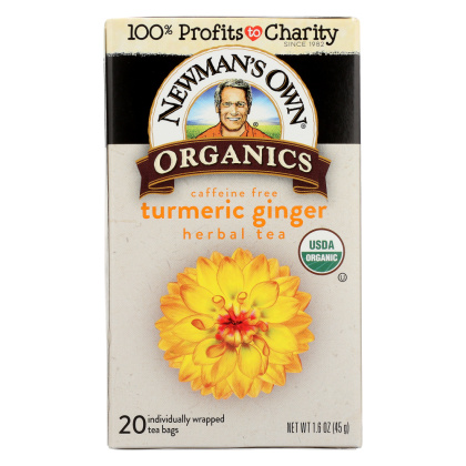 NEWMAN\'S OWN ORGANICS: Turmeric Ginger Herbal Tea, 20 bg