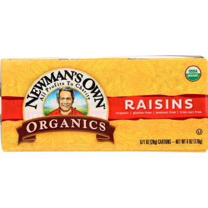 NEWMANS OWN ORGANIC: Organic Raisins 1 oz 6 Pack, 6 oz