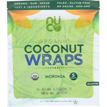 NUCO: Organic Moringa Coconut Wraps, 2.47 oz