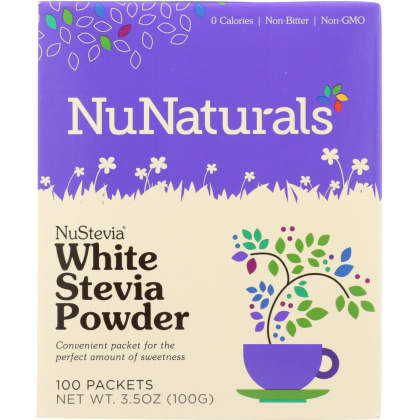 NUNATURALS INC: White Stevia Powder Sweetener 100, 100 pk