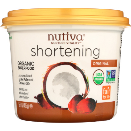NUTIVA: Organic Shortening Original Red Palm and Coconut Oils, 15 oz