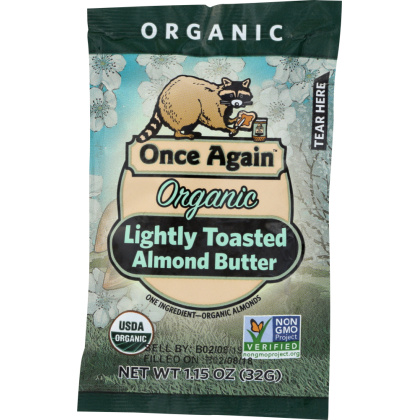 ONCE AGAIN: Almond Butter Squeeze Pack Light Toasted Organic, 1.15 oz