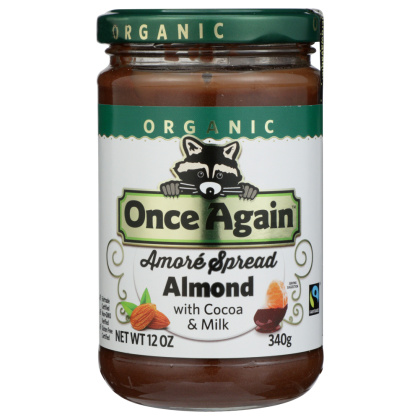 ONCE AGAIN: Organic Amore Almond Spread with Milk Chocolate, 12 oz