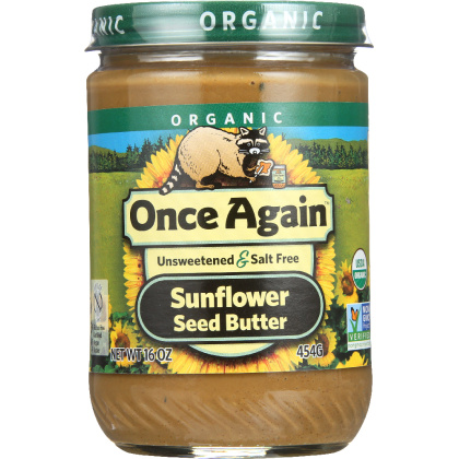 ONCE AGAIN: Organic Sunflower Seed Butter Unsweetened & Salt Free, 16 oz