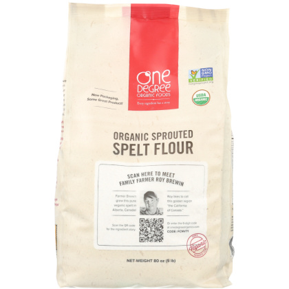ONE DEGREE: Organic Sprouted Spelt Flour, 80 Oz