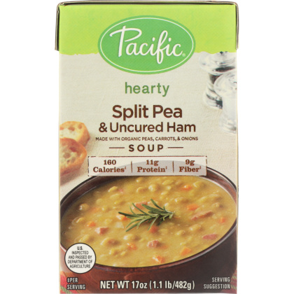 PACIFIC FOODS: Hearty Soup Split Pea and Uncured Ham, 17 oz