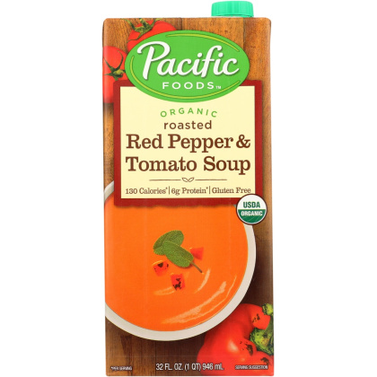 PACIFIC FOODS: Organic Roasted Red Pepper and Tomato Soup, 32 oz