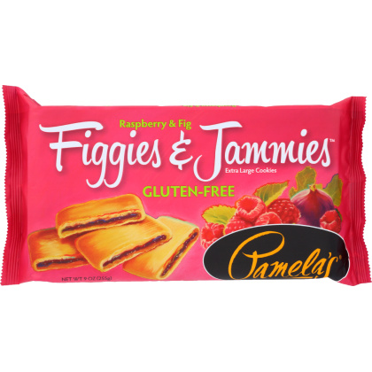 PAMELA\'S: Gluten Free Figgies & Jammies Raspberry And Fig Extra Large Cookies, 9 oz