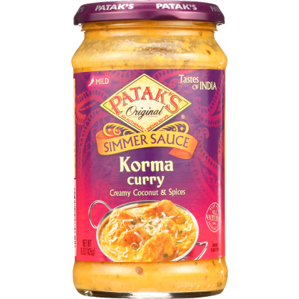 PATAK\'S: Cooking Sauce Rich Creamy Coconut Korma Curry, 15 Oz
