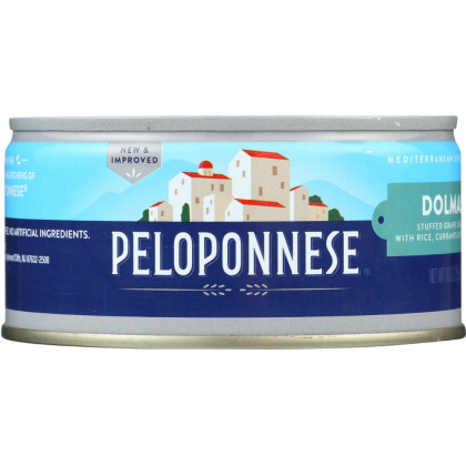 PELOPONNESE: Dolmas Stuffed Grape Leaves with Raisins and Pine Nuts, 10 oz