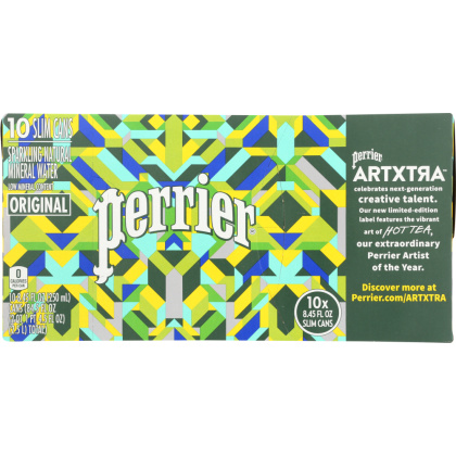 PERRIER: Slim Cans Sparkling Natural Mineral Water (10x8.45 Oz), 84.5 oz