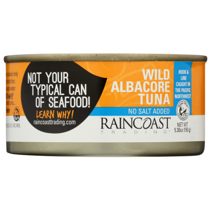 RAINCOAST TRADING: Albacore Tuna No Salt Added, 5.65 oz