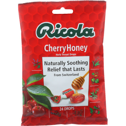 RICOLA: Natural Herb Throat Drop Cherry Honey 24 Piece, 3 oz