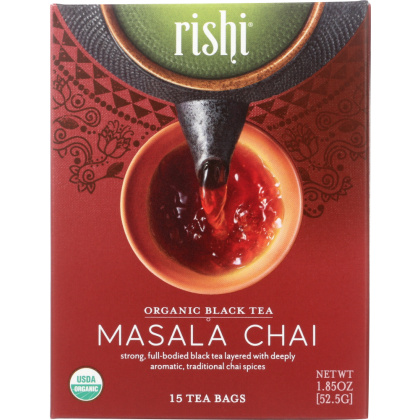 RISHI TEA: Masala Chai Tea 15 Tea Bags, 52.5 gm