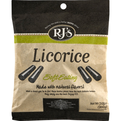 RJS LICORICE: Soft Eating Black Licorice, 7.05 oz