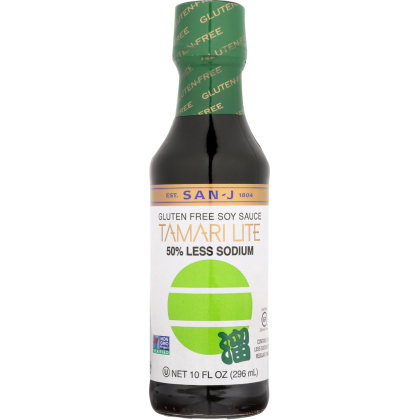 SAN J: Gluten Free Lite Tamari Sauce 50% Less Sodium, 10 oz