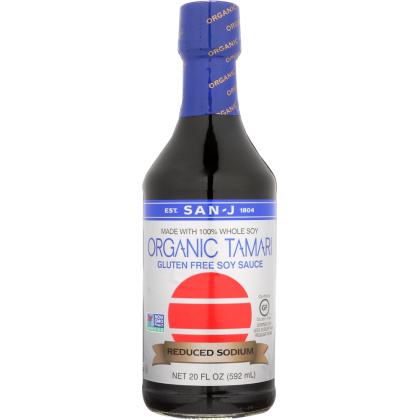 SAN J: Sauce Soy Tamari Gluten Free Wheat Free Low Sodium, 20 oz