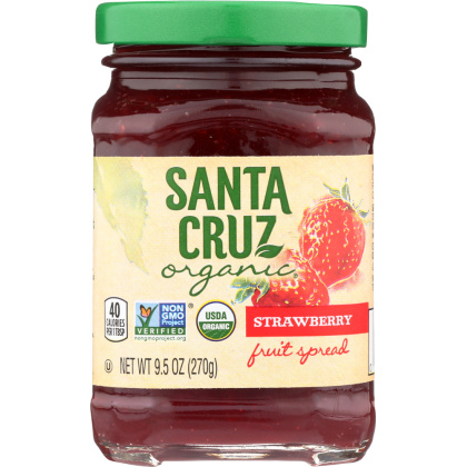 SANTA CRUZ: Fruit Spread Strawberry, 9.5 oz