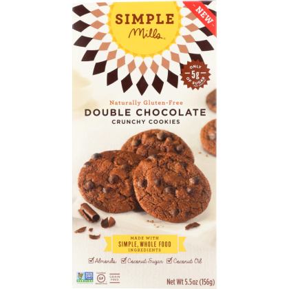 SIMPLE MILLS: COOKIES CRNCHY DBL CHOC C (5.500 OZ)