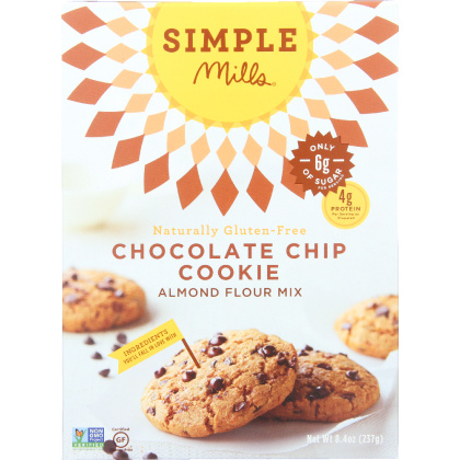 SIMPLE MILLS: Gluten Free Chocolate Chip Cookie Almond Flour Mix, 8.4 oz