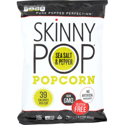 SKINNY POP: All Natural Black Pepper Popcorn Gluten Free, 4.4 oz