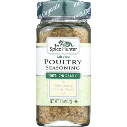 SPICE HUNTER: 100% Organic Salt Free Poultry Seasoning, 1.1 oz