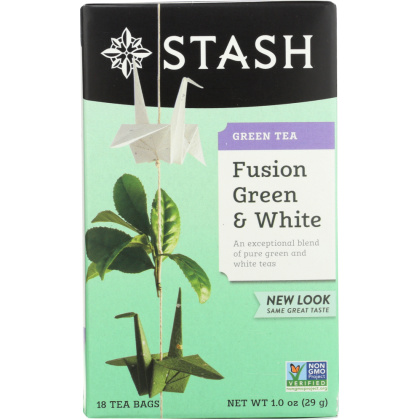 STASH TEA: Fusion Green & White Tea 18 Tea Bags, 1 oz