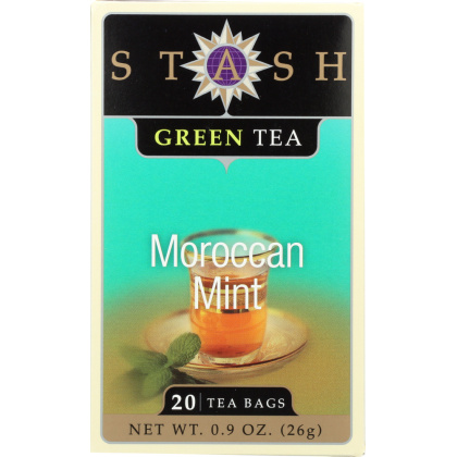 STASH TEA: Green Tea Moroccan Mint 20 Tea Bags, 0.9 oz