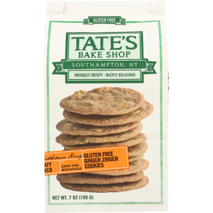 TATE\'S BAKE SHOP: Gluten Free Ginger Zinger Cookies, 7 oz