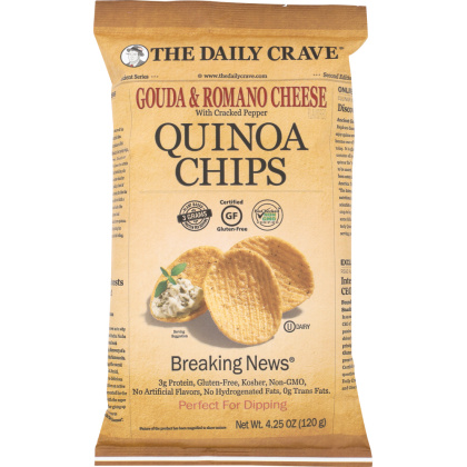 THE DAILY CRAVE: Gouda Romano Cheese Quinoa Chips, 4.25 oz