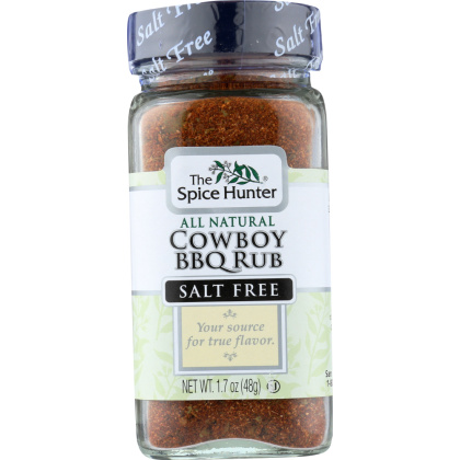 THE SPICE HUNTER: Cowboy Barbeque Rub Salt Free, 1.7 oz