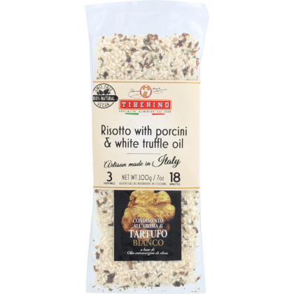 TIBERINO: Risotto with Porcini Mushrooms and White Truffle Olive Oil, 7 oz