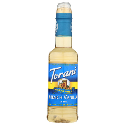 TORANI: Sugar Free French Vanilla Flavoring Syrup, 12.7 Oz